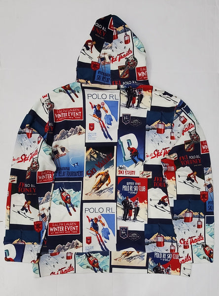 Nwt Polo Ralph Lauren Ski Patchwork Fleece Classic Fit Hoodie