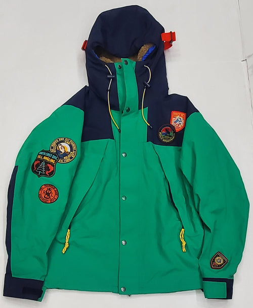 Nwt Polo Ralph Lauren Green Patch Zip Up Anorak