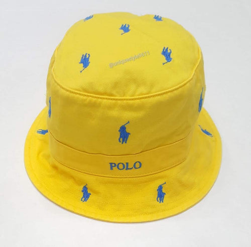 Nwt Polo Ralph Lauren Yellow Pony  Bucket Hat