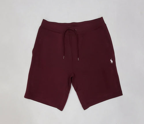 Nwt Polo Ralph Lauren Burgundy With White Small Pony Double Knit Shorts