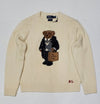 Nwt Polo Ralph Lauren Beige Big Brown Bag Teddy Bear Wool Sweater