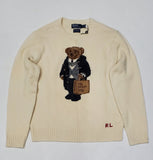 Nwt Polo Ralph Lauren Beige Big Brown Bag Teddy Bear Wool Sweater