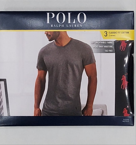 Nwt Polo Ralph Lauren Grey Small Pony Round Neck Tee