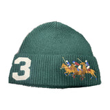Polo Ralph Lauren Green Triple Pony Skully — original product photograph on a white background