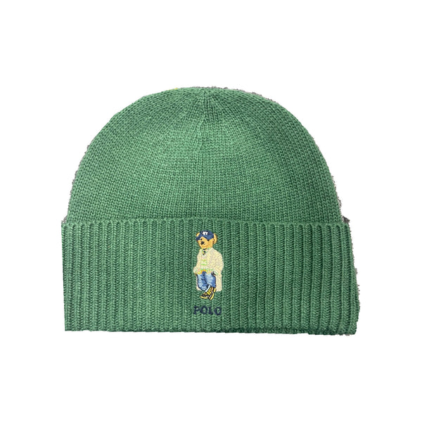 Polo Ralph Lauren Green Heritage Polo Bear Skully — original product photograph on a white background