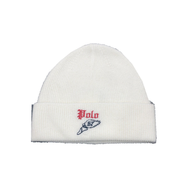 Polo Ralph Lauren Cream Polo 67 Wing Foot Skully — original product photograph on a white background
