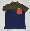 Nwt Polo Ralph Lauren Olive/Orange Pocket Utility Classic Fit Polo - Unique Style