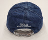 Nwt Polo Ralph Lauren Denim Blue Jean Jacket Adjustable Leather Strap Back Hat - Unique Style