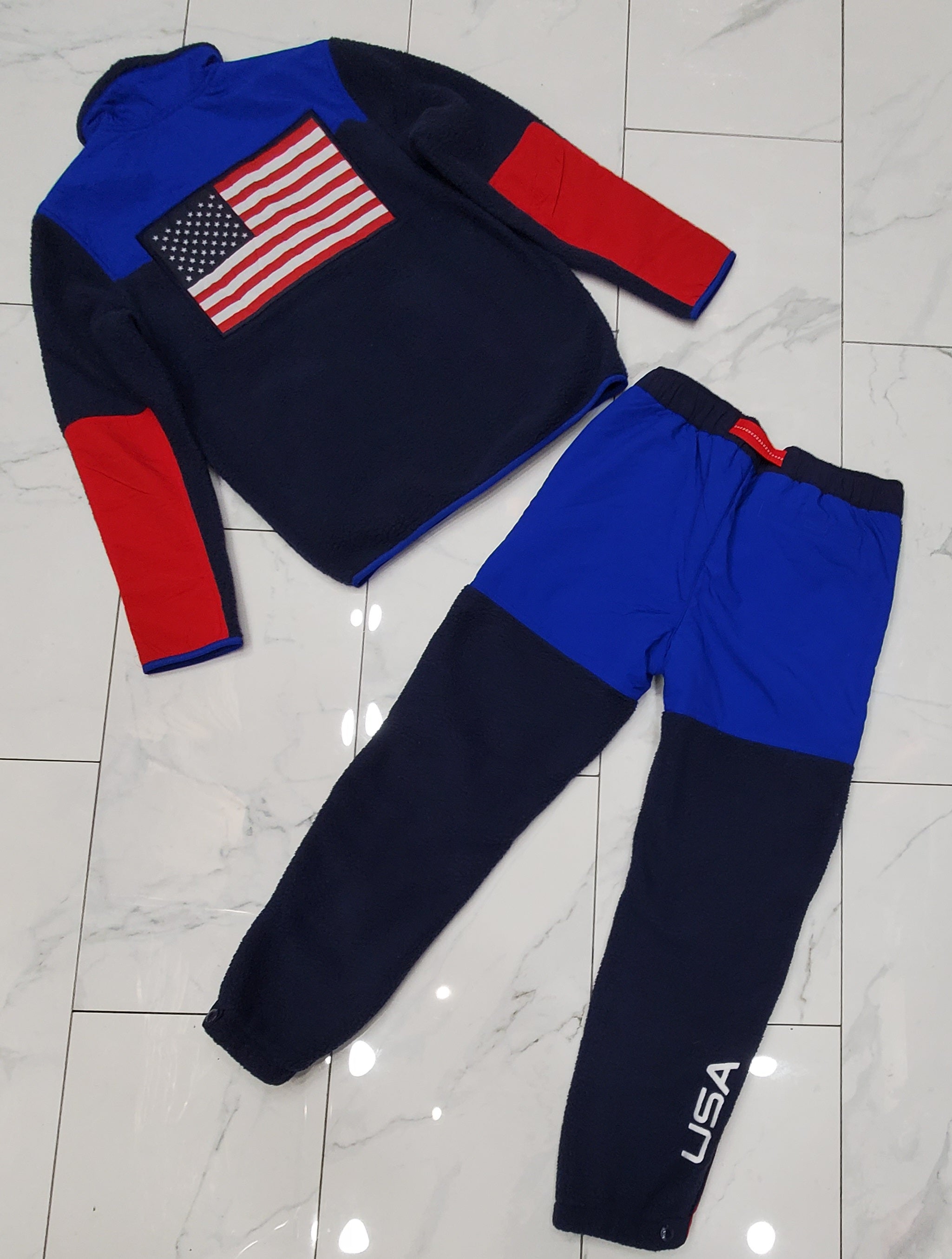 Nwt Polo Ralph Lauren Team USA Fleece Zip Up Jacket With Team USA Fleece  Joggers