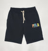 Nwt Polo Spellout Black Embroidered Shorts