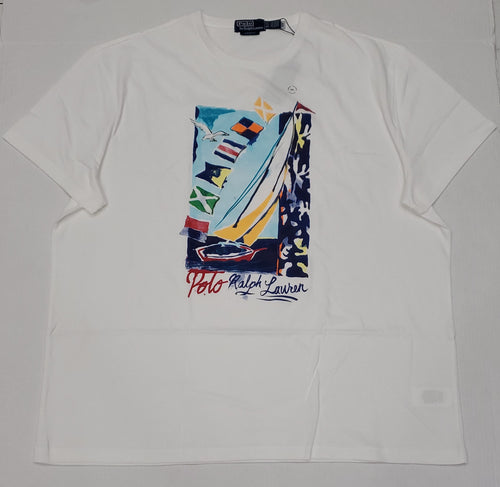Nwt Polo Ralph Lauren White Sailing Classic Fit TEE - Unique Style