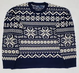 Nwt Polo Ralph Lauren Navy Wool Snowflake Sweater - Unique Style