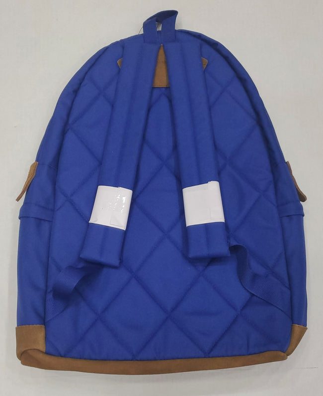 NWT Polo Ralph Lauren Royal Blue  Suede Trim Patches Bag Pack - Unique Style