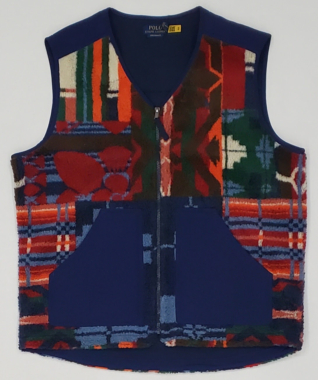 Polo patchwork clearance vest