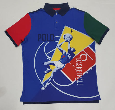 Nwt Polo Ralph Lauren Allover Basketball Print Classic Fit Polo