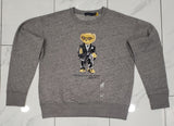 Nwt Polo Ralph Lauren Women's Grey Black Suit Teddy Bear Sweatshirt