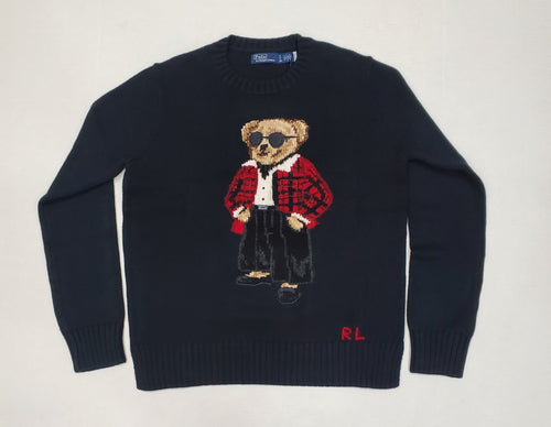 Nwt Polo Ralph Lauren Women's Black Plaid Jacket Sunglasses Cotton Teddy Bear Sweater - Unique Style