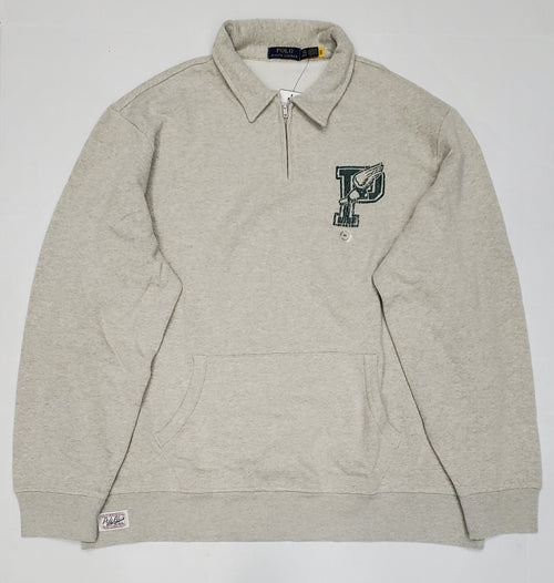 Nwt Polo Ralph Lauren Grey Half Zip P-Wing Sweatshirt