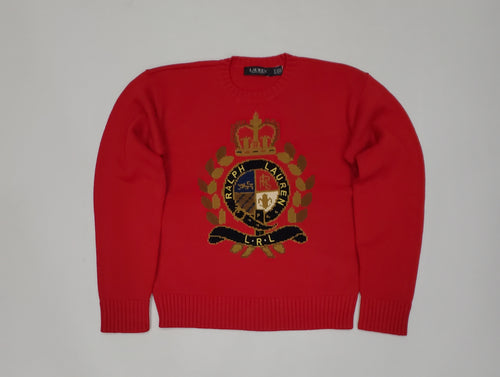Nwt Polo Ralph Lauren Women's Red Crest Sweater - Unique Style