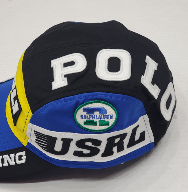 Nwt Polo Ralph Lauren Black/Royal Racing Long Bill Hat