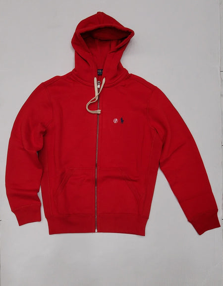 Nwt Polo Ralph Lauren Red Small Pony Zip Up Hoodie