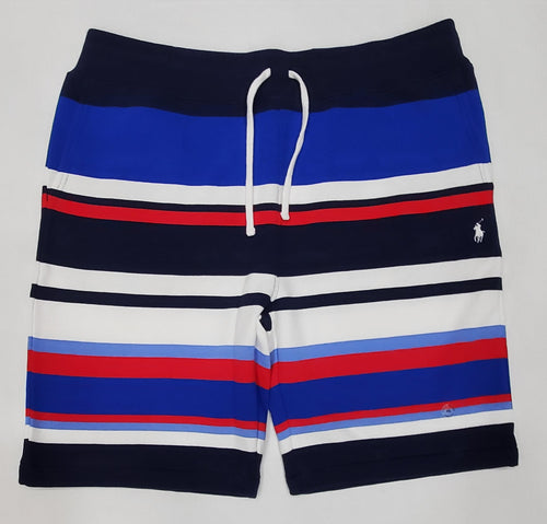 Nwt Polo Ralph Lauren Stripe  Fleece Shorts - Unique Style