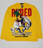 Nwt Polo Ralph Lauren Yellow Rodeo Wild West Classic Fit Long Sleeve Tee - Unique Style