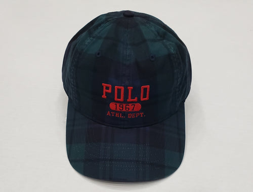 Nwt  Polo Ralph Green Plaid 1967 Athl Dept Adjustable Strap Back