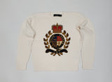 Nwt Polo Ralph Lauren Women's Cream Crest Sweater - Unique Style