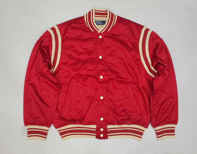 Nwt Polo Ralph Lauren Men's Red Polo Ball Satin Jacket