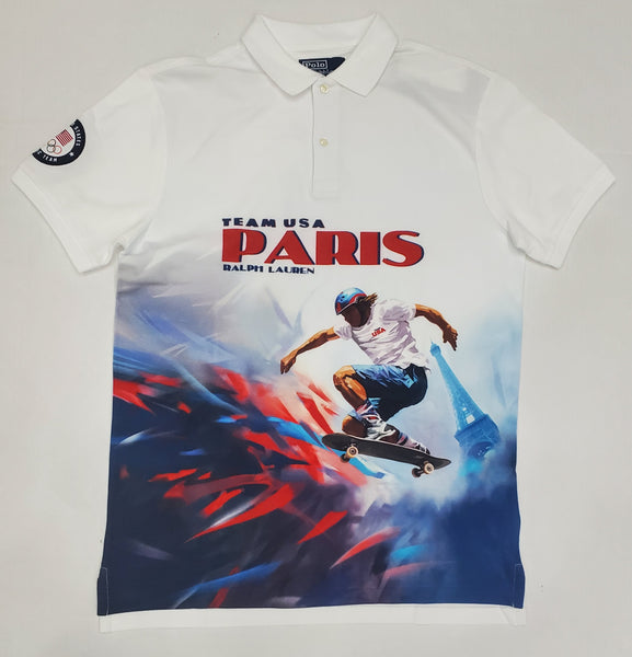 Nwt Polo Ralph Lauren White Team Paris Olympic Polo