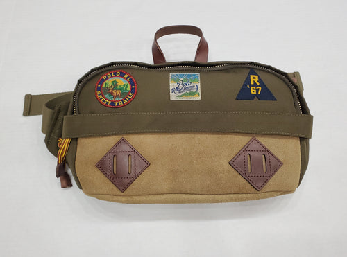 Nwt Polo Ralph Lauren Olive Patches Waist Pack - Unique Style