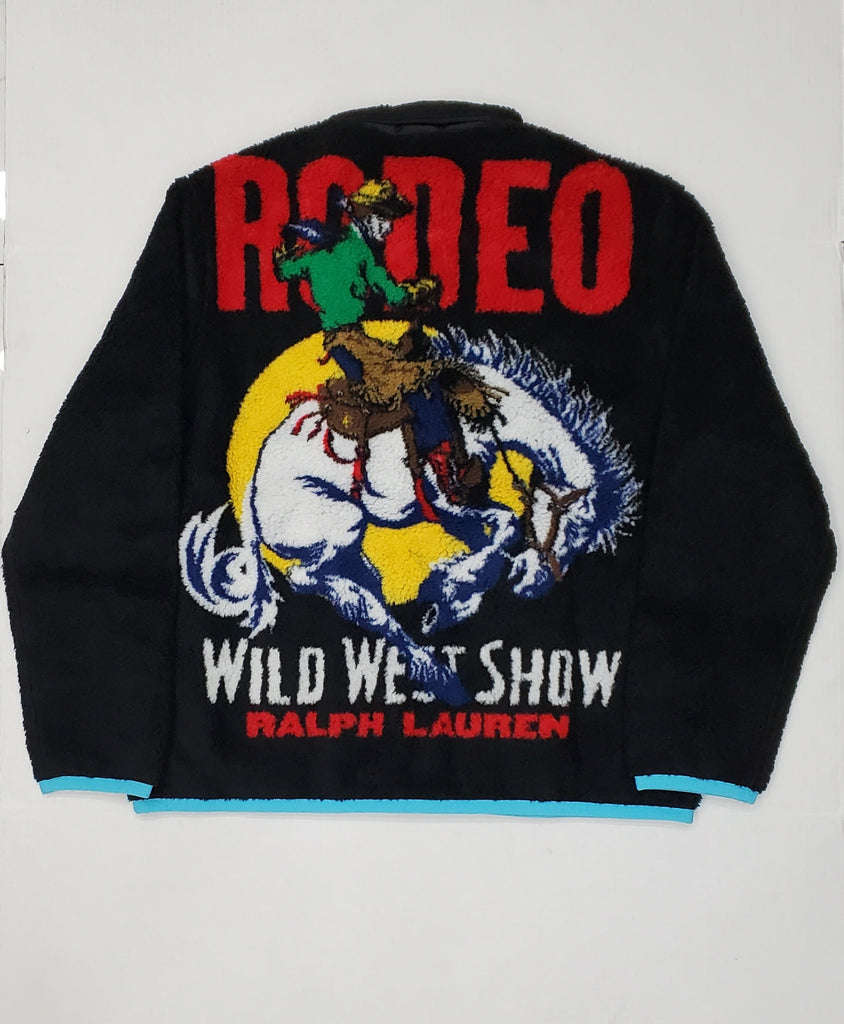 Nwt Polo Ralph Lauren Black Rodeo Wild West Fleece Jacket