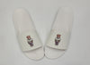 Nwt Polo Ralph Lauren White Sweater Teddy Bear Slides - Unique Style