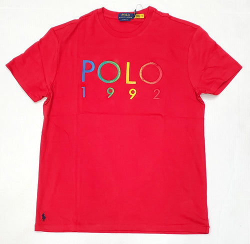 Nwt Polo Ralph Lauren Red Embroidered 1992  Classic Fit Tee