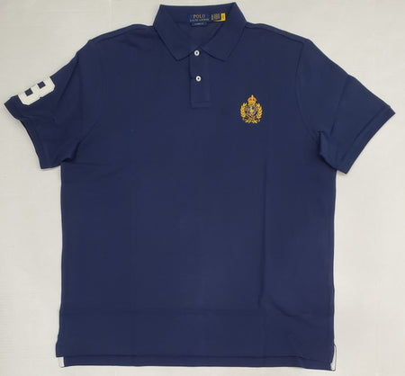 Nwt Polo Ralph Lauren Women Navy Blue Embroidered  Spellout Tee