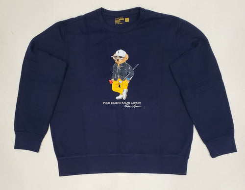 Nwt Polo Ralph Lauren Navy Golf Bear Teddy Bear Sweatshirt - Unique Style