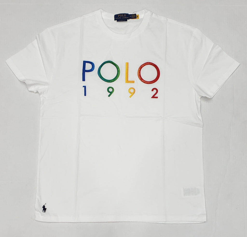 Nwt Polo Ralph Lauren White Embroidered 1992 Classic Fit Tee