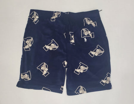 Womens Light Blue Skull Rugby Capri Shorts