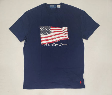 Nwt Polo Ralph White American Flag Classic Fit Tee