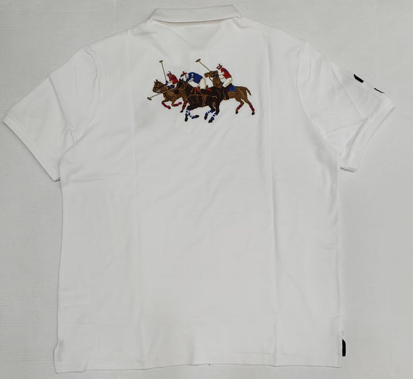 Nwt Polo Ralph Lauren White Crest with Triple Pony Classic Fit Polo - Unique Style