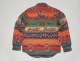 Nwt Polo Country Ralph Lauren Aztec Print Teddy Bear Custom Fit L/S Button Down - Unique Style