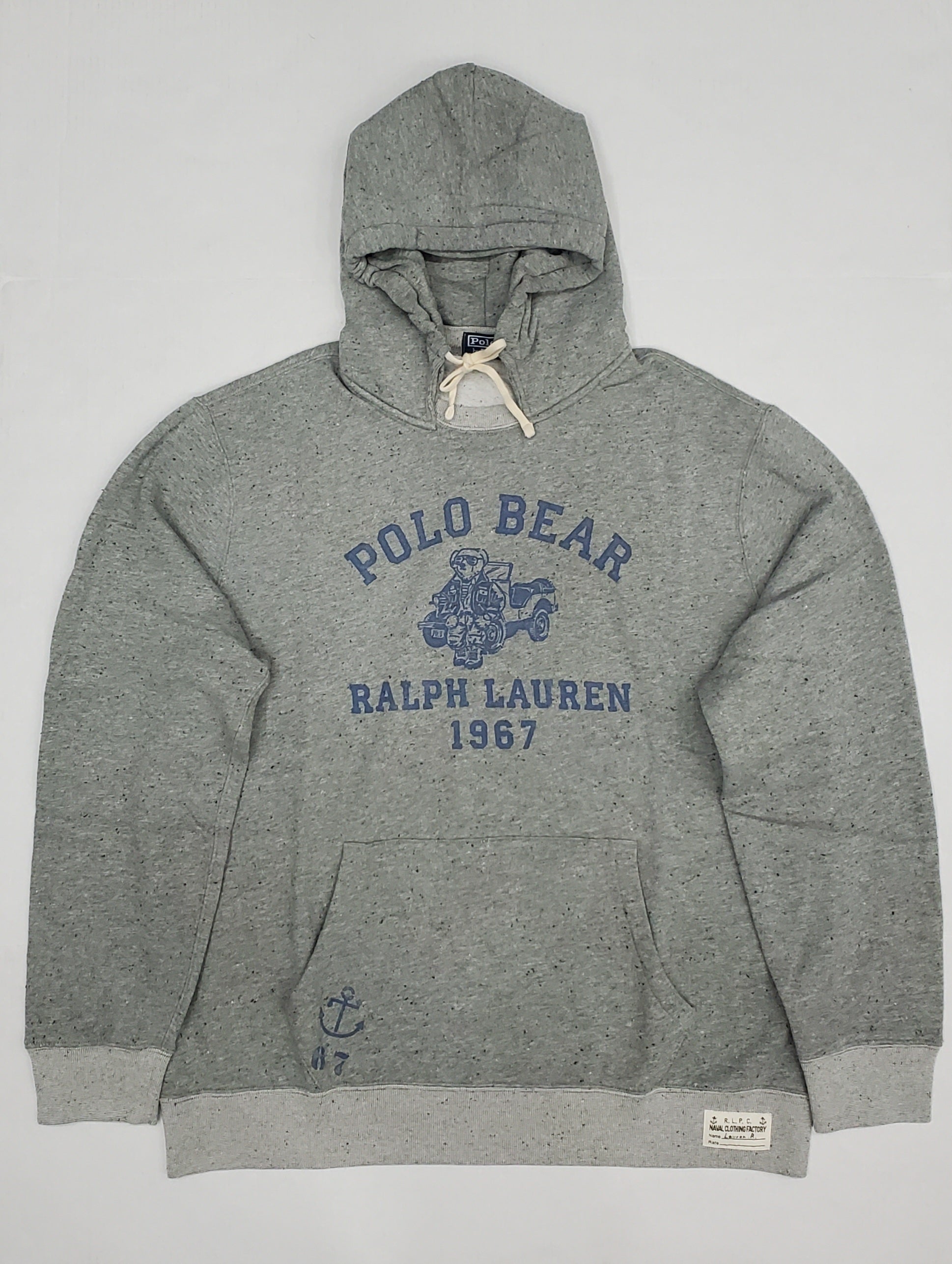 Nwt Polo Ralph Lauren Grey Trucker 1967 Teddy Bear Hoodie Unique