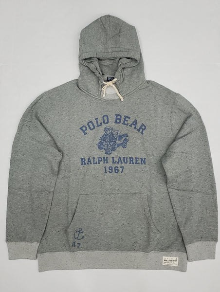 Nwt Polo Ralph Lauren Grey Trucker 1967 Teddy Bear Hoodie - Unique Style