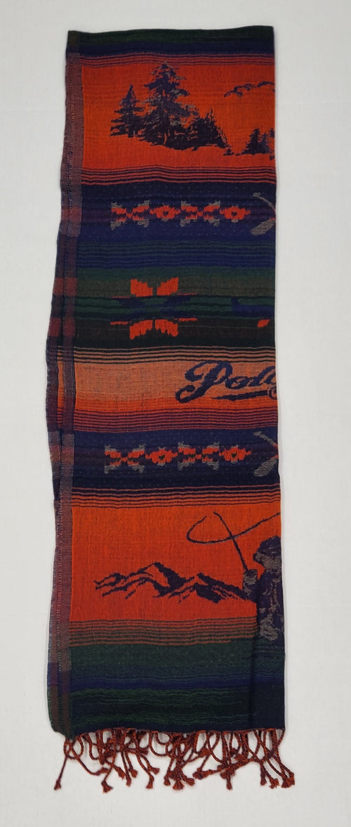 Nwt Polo Ralph Lauren Aztec Print Polo Bears Wool Scarf - Unique Style