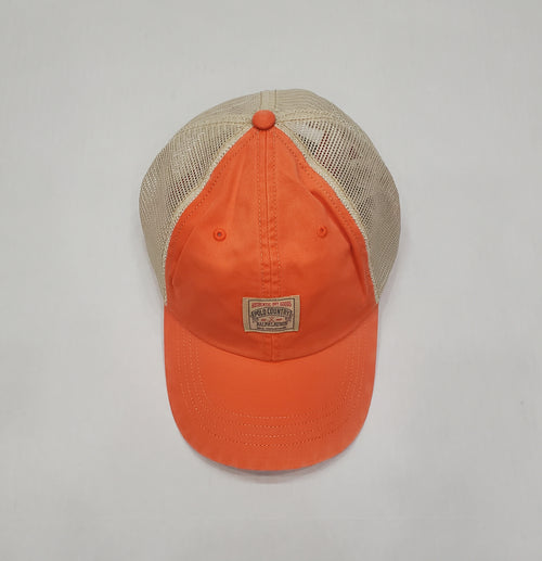 Nwt Polo Ralph Lauren Orange Polo Country Trucker Hat