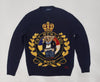 Nwt Polo Ralph Lauren Navy Blue Wool Bear Crest Sweater - Unique Style
