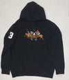 Nwt Polo Ralph Lauren Black #3 Triple Pony Hoodie