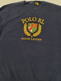Nwt Polo Ralph Lauren Navy Blue Crest Cotton Sweater - Unique Style