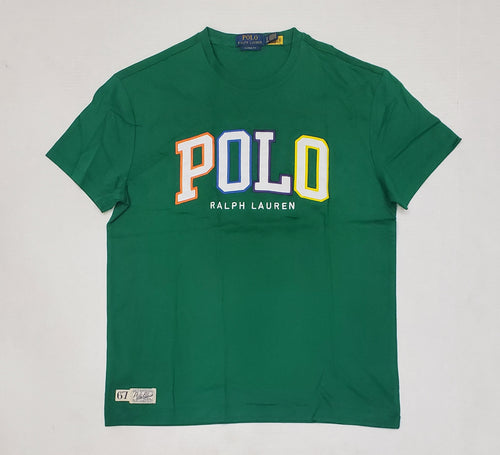 Nwt Polo Ralph Lauren Green Patch Spellout Classic Fit Tee - Unique Style
